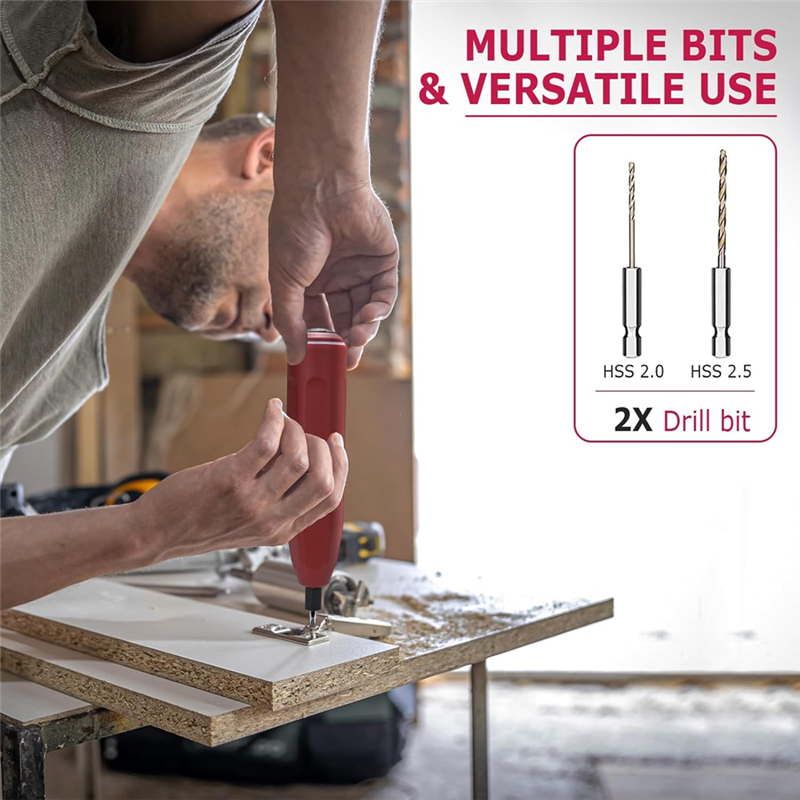 Electric Screwdriver,3.6V Cordless Power Screwdriver,Cordless Drill,32-In-1 S2-Steel Bits,Max 8 M,1500 MAh 800 Times. 