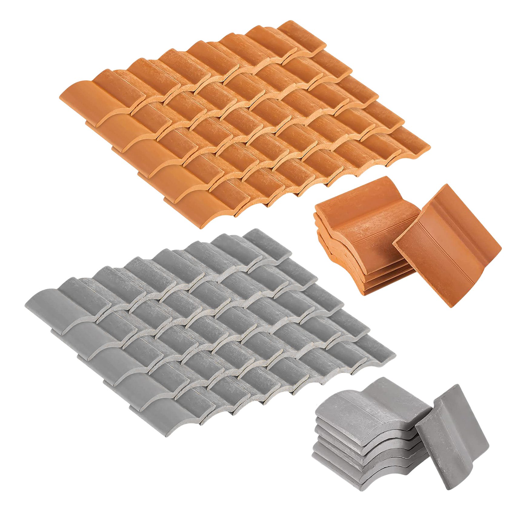 200Pcs Roof Tiles Building Set Miniature Tiles Shingles