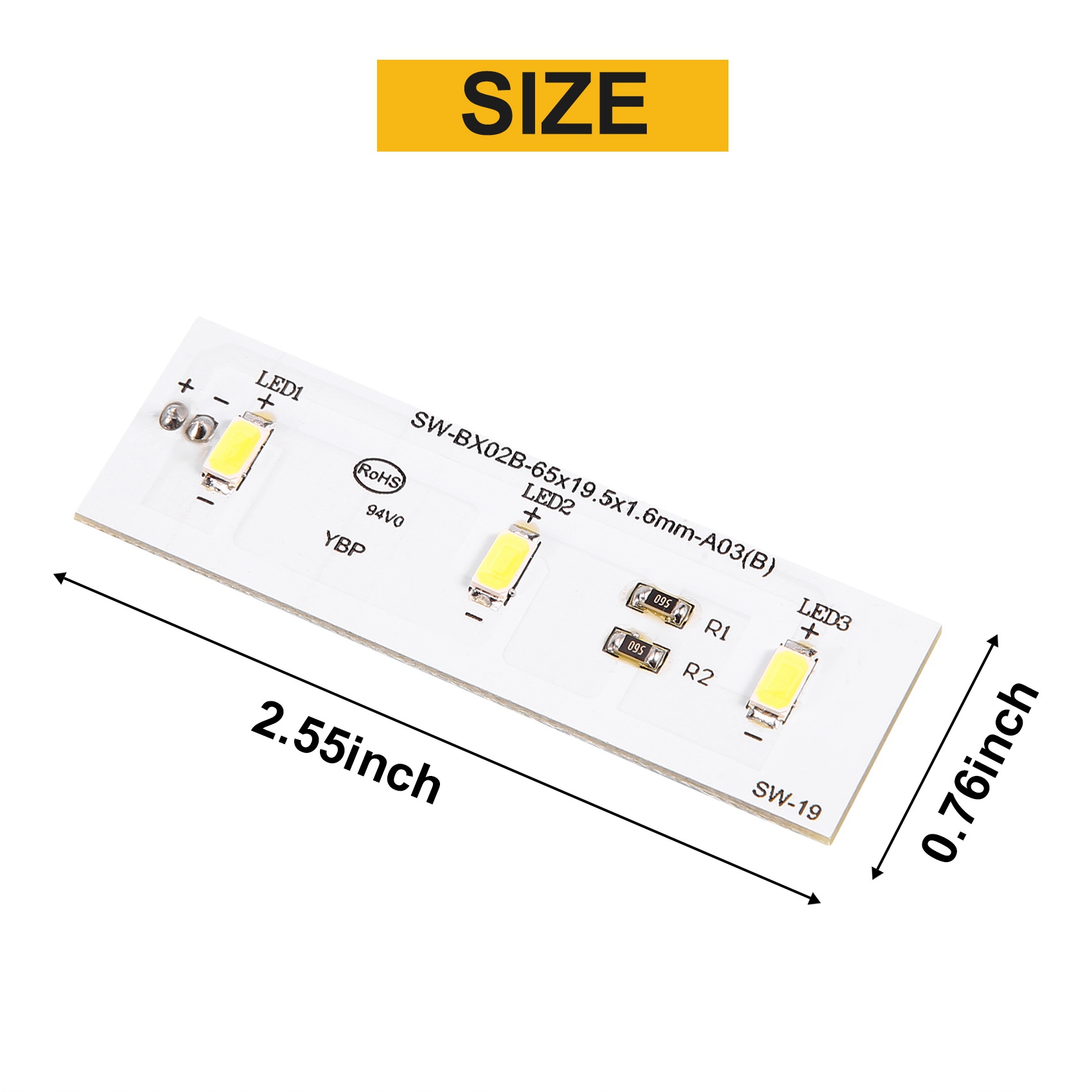 For Refrigerator LED Light Strip Bar Replacement for Refrigerator ZBE2350HCA SW-BX02B Repair Part. 