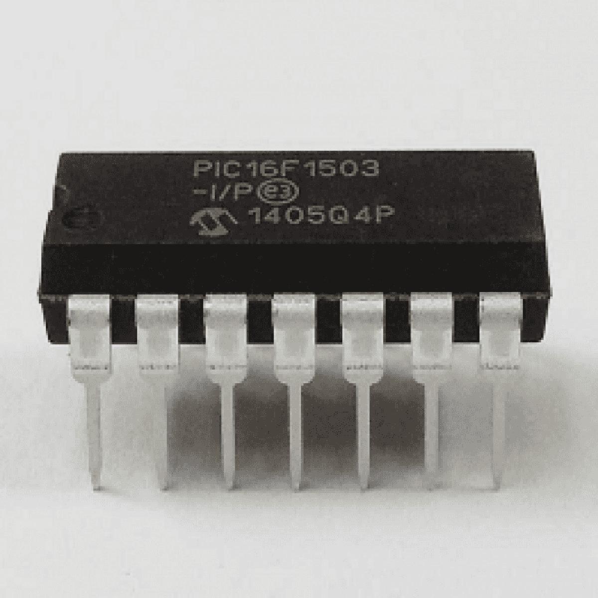PIC16F1503 PIC-16F1503 PIC 16F1503 Microcontrollers IC 8-Bit 20MHz 3.5KB Flash Microchip MCU DIP-14 14 Pin Dual In Line Package Chip Electrical Circuitry & Parts
