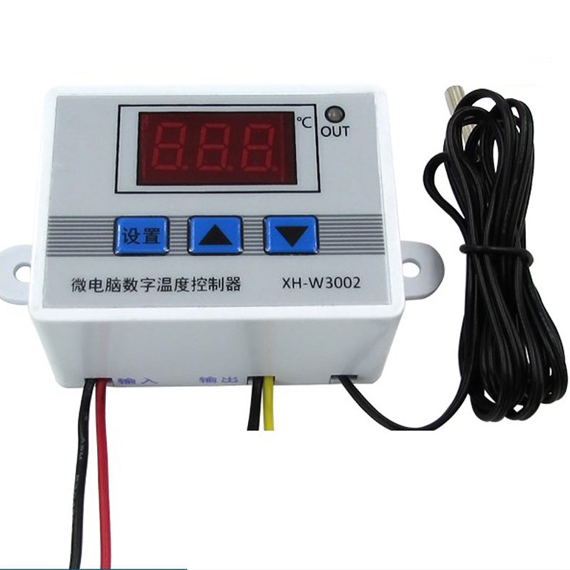 XH-W3002 220V Digital LED Temperature Controller 10A Thermostat Control Switch Probe with Waterproof Sensor W3002. 