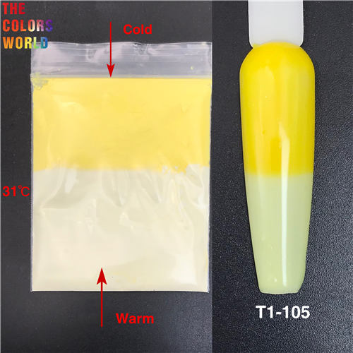 Thermotropic Pigment Powder Color Chang With Temperature Heat Sensitive Color Changing Powder DIY Resin Crafts Nails Clothes. 