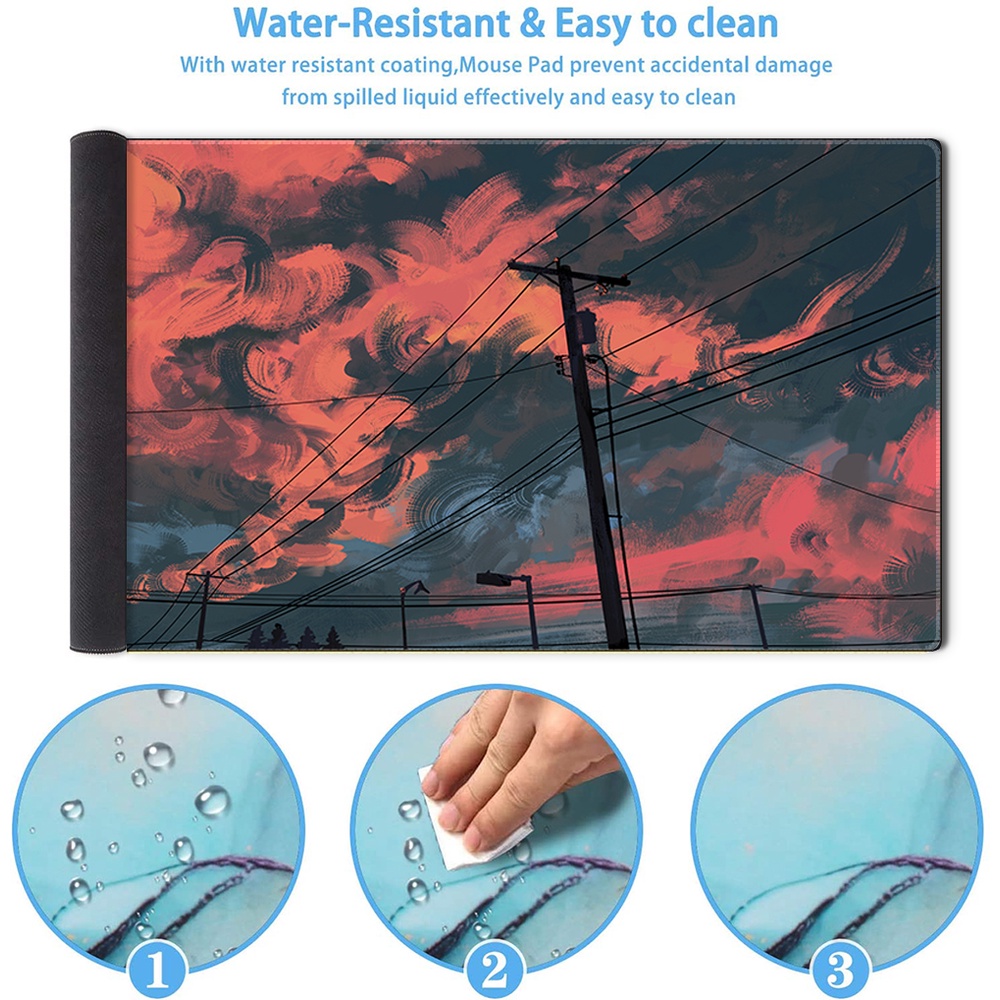 Orange Sunset Mousepad Large Mouse Pad Gaming Mousepad Deskmat Desk Mat. 