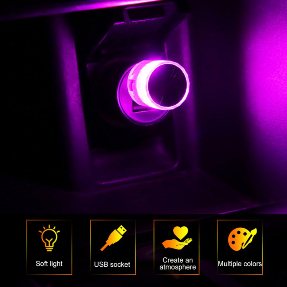 Decoration Led Car Usb Colorful Flashing Universal Mini Decorative Usb Atmosphere Light Car Interior Accessories Portable. 
