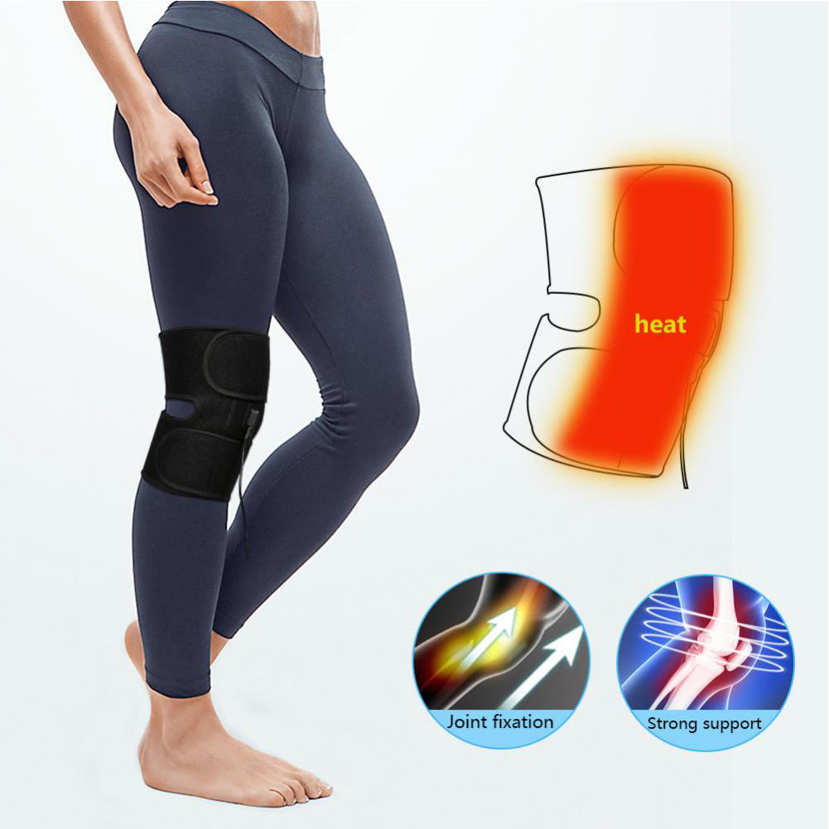 Sports Knee Wrap Heated Support Compression Sleeves for Squats Weightlifting Powerlifting and Cross Training. 