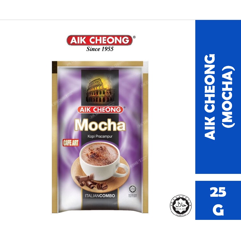 Aik Cheong Mocha Instant Coffee 300g (25g x 12 sachets). 