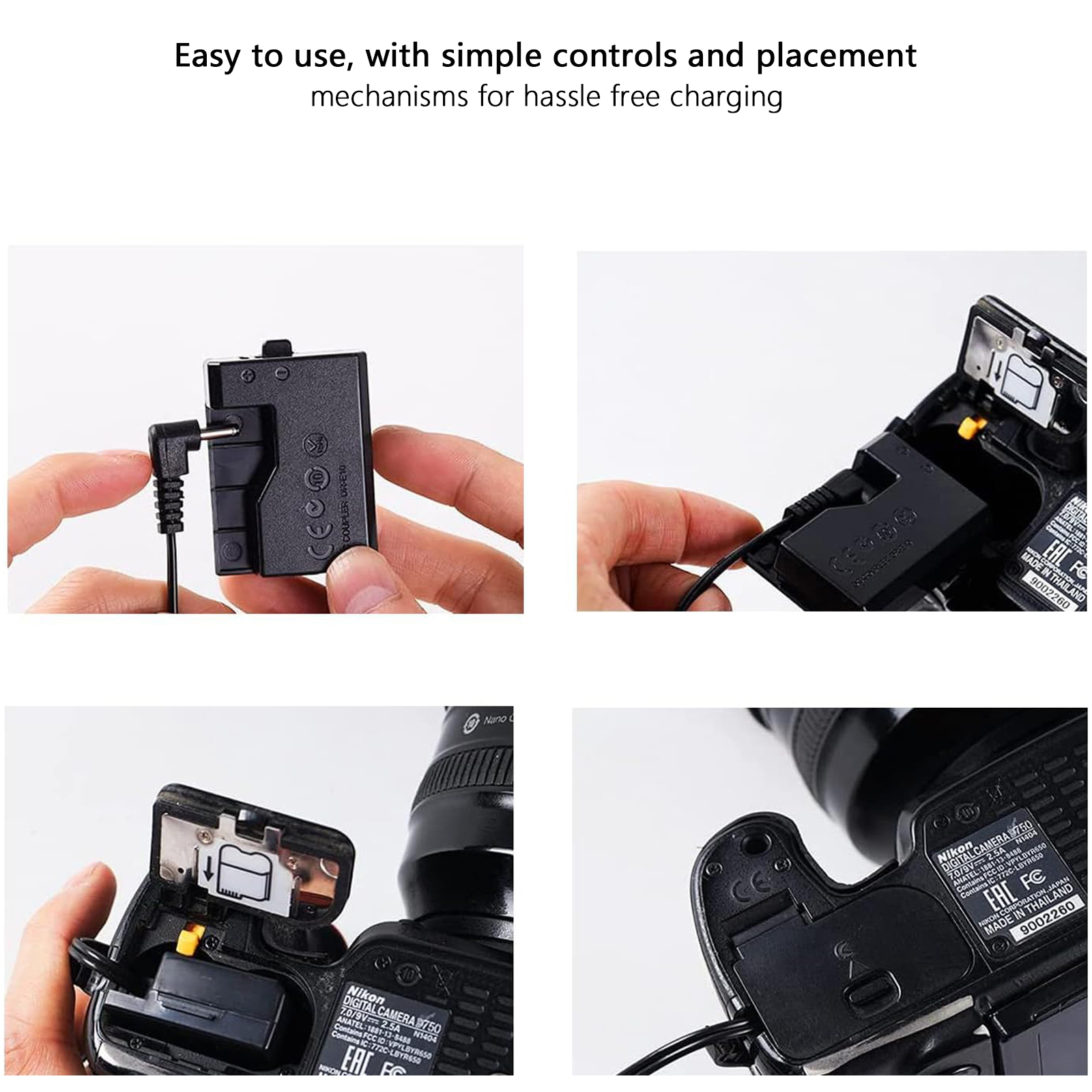 Type-C To LP-E10 LP E10 ACK-E10 DR-E10 Dummy Battery for Canon EOS T6 T5 T3, Kiss X50 X70 X80 X90, EOS 1100D 1200D 1300D 1500D. 