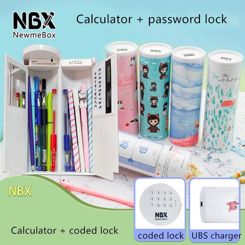 NBX smart electronic code lock pencil case multi-functional technology pencil box large capacity pencil box. 