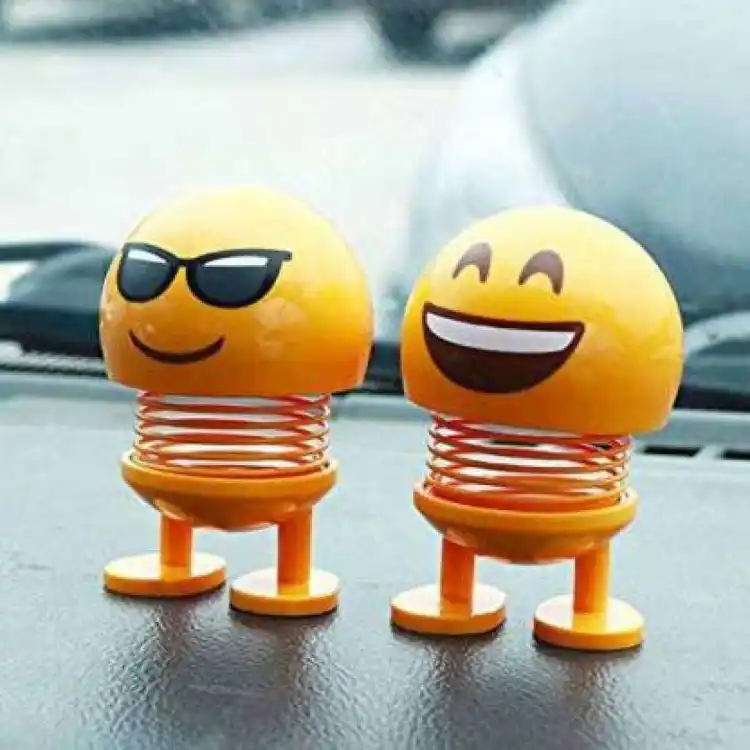 Smiley Cute Emoji Bobble Head Spring Dolls Car Decoration for Car Interior  - China Toy and Baby Toy price