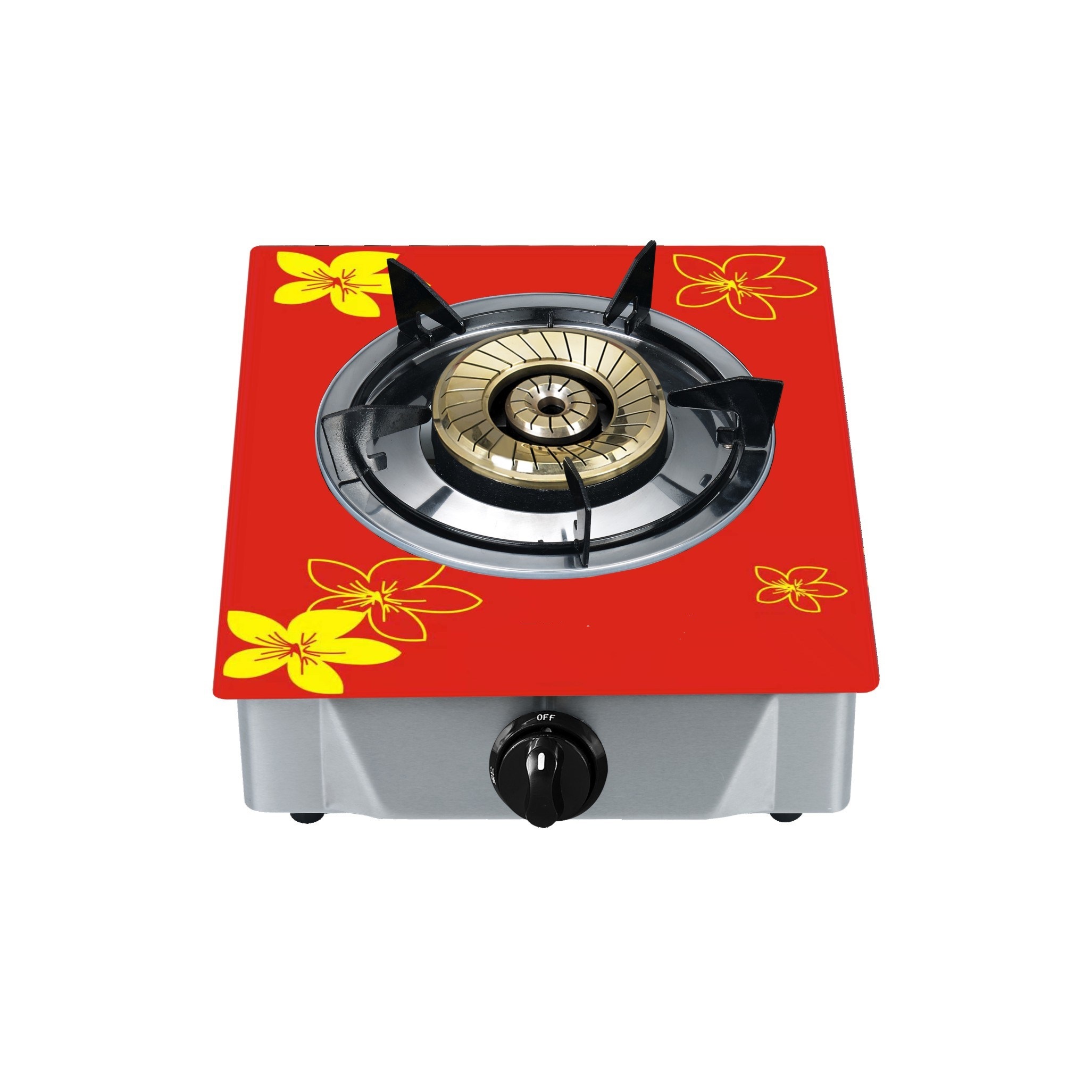 Gas Stove With Glasssingle Barner LPG