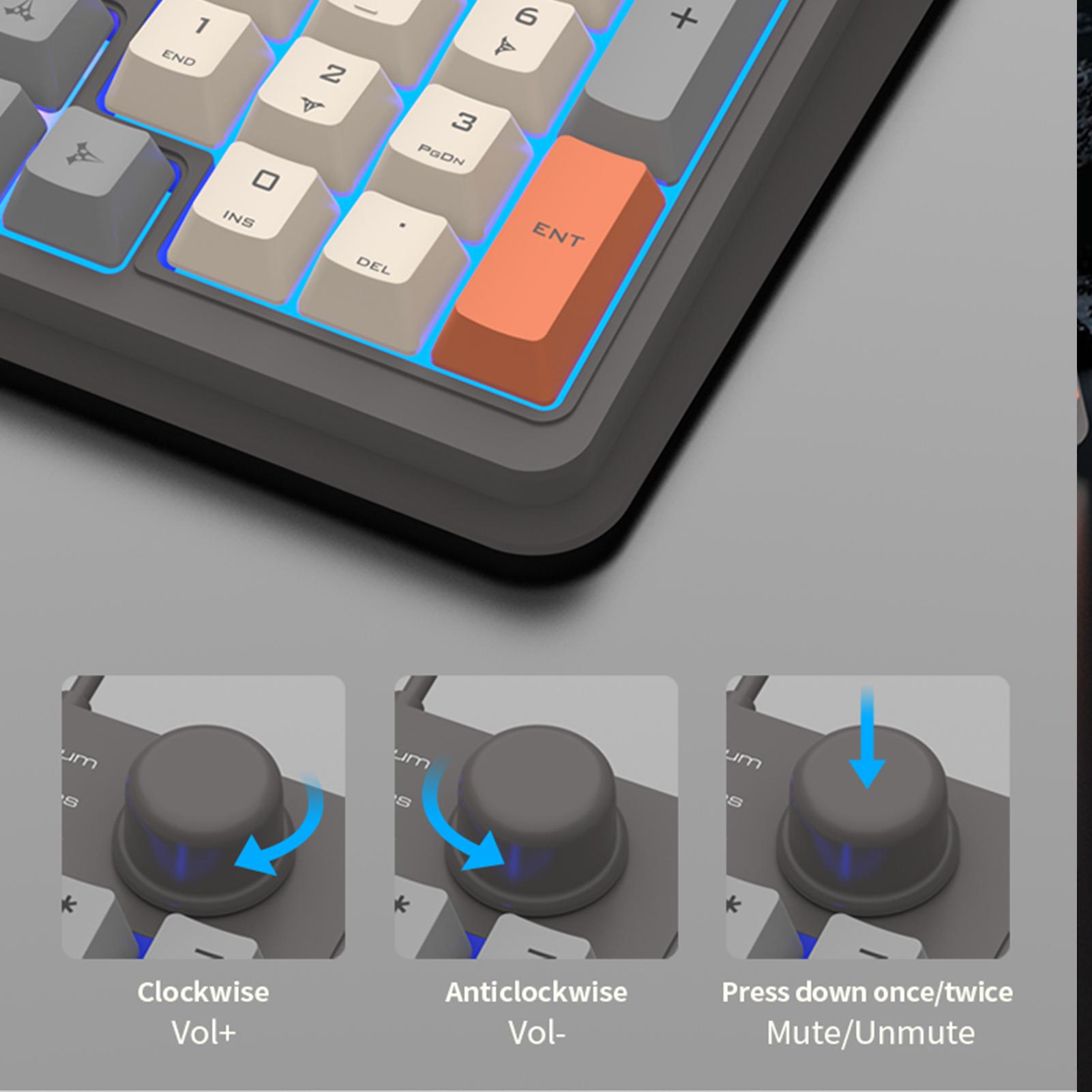 K82 Gaming Keyboard Wired Compact PC Keyboard With Number Pad 94 Keys For Computer Laptop. 
