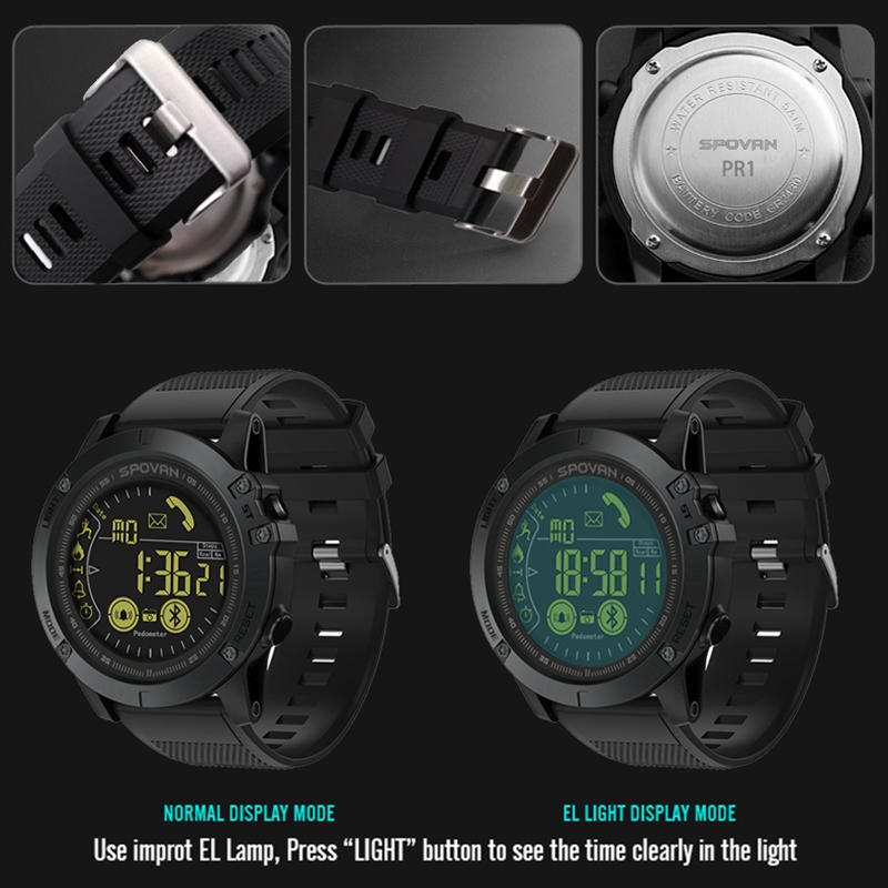 SPOVAN PR1 Outdoor Waterproof Luminous Bluetooth Watch. 