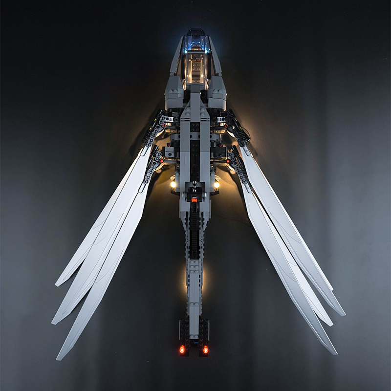 The Vonado LED 10327 set is suitable for Dune Atreides Royal Ornithopter building blocks (only including lighting accessories) KankongAgu. 