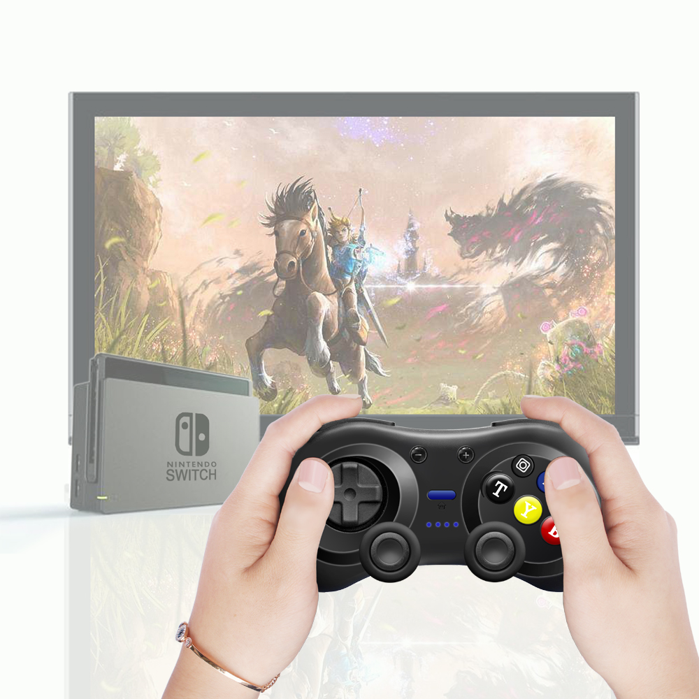 joystick with windows wireless gamepad for Nintendo Switch PC W game console control dual motor turbo 6-axis vibration gamepad. 