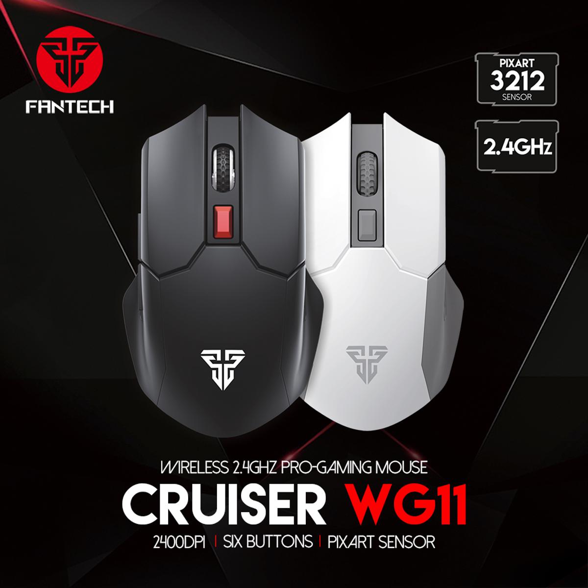 FANTECH WG11 2.4Ghz Pro Gaming Wireless Mouse 2400 DPI 6 Buttons Ergonomic Portable Mice For Laptop PC Computer Office Business
