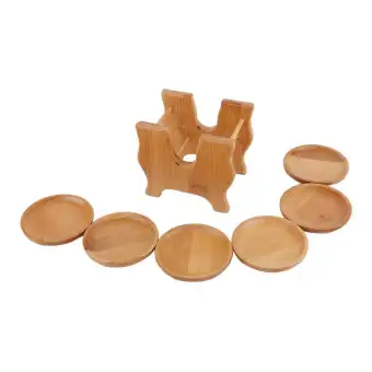Bamboo Coaster Set Round Insulation Anti-Scalding Cup Holder Kung Fu Tea Set Spare PartsTea Set Cup Coasters Kung Fu Tea Accessories Bamboo Round Cup Holder Tea Accessories