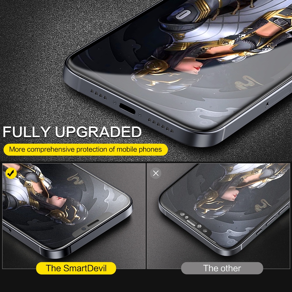 Smart Devil 9D Matte Tempered Glass For Iphone 14/13 Pro Max 12 11 Pro Mini 7 8 Plus 6 S X Xr Xs Se Full Cover Screen Protector. 