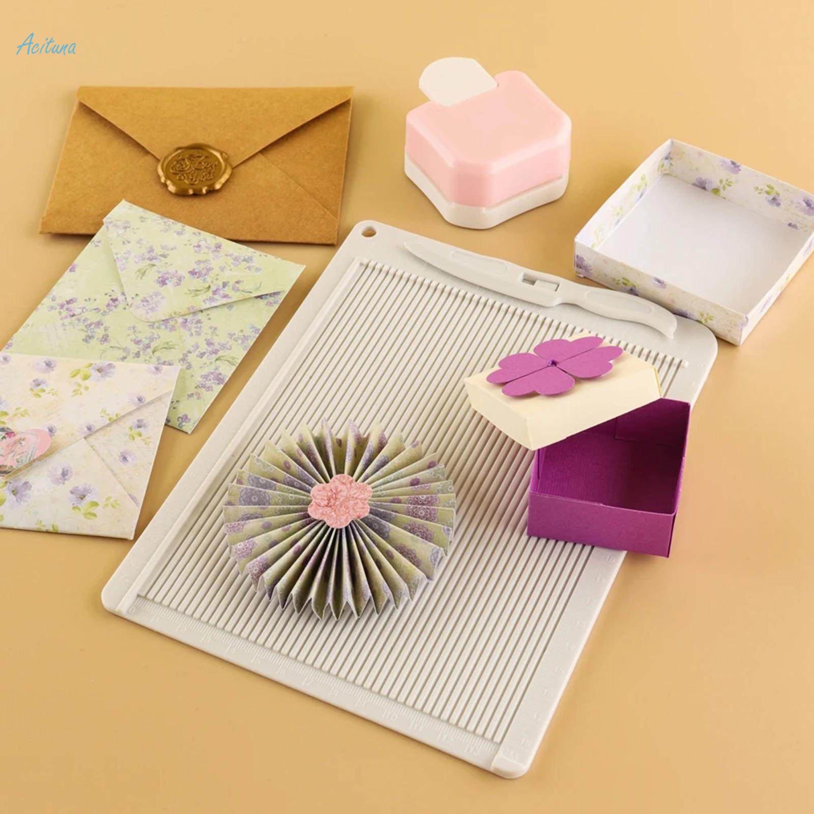 Score Board Set DIY Paper Punch Decorative Envelope Maker Score and Fold Tool for Journaling. 