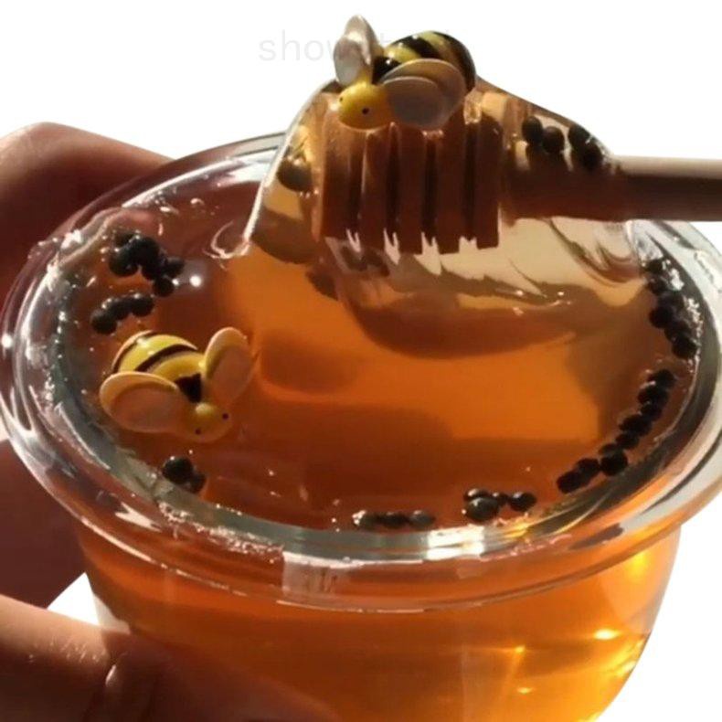 [cod]Crystal Slime Toys Clear Honey slime Bee Polymer Clay Modeling slime Putty Toy. 