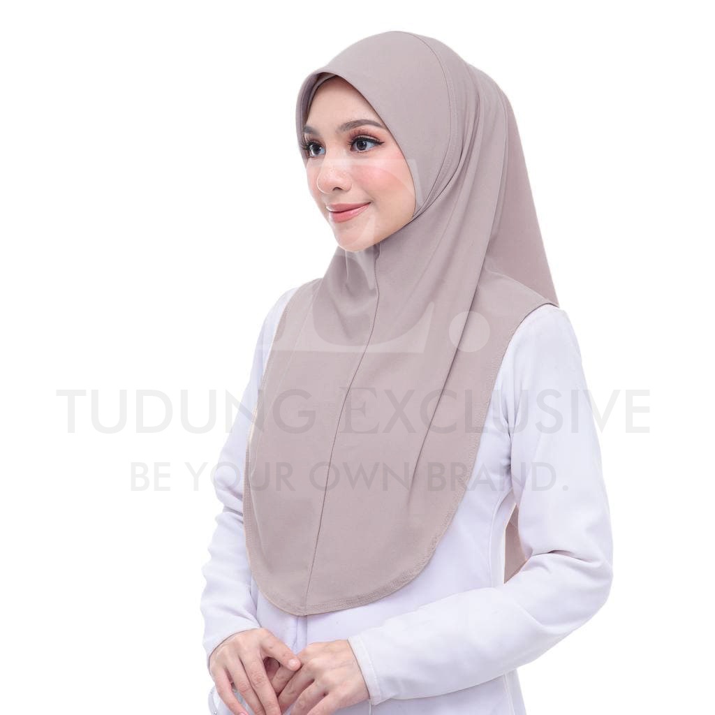 Tudung Sarung Moscrepe Sarimah Plain Instant READY STOCK SIZE M L / Tudung Sarung Moscrepe Awning Lembut. 