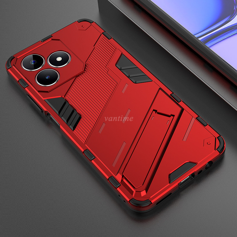 for Realme C51 / C53 / Narzo N53 / Note 50 Case Kickstand Ultra Thin Shockproof Matte Back Cover. 
