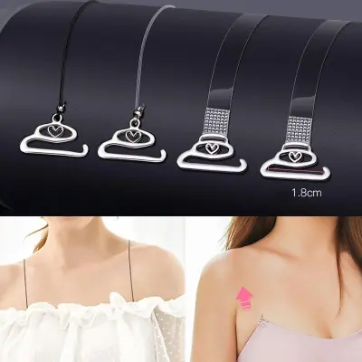 1Pair Summer Clear Bra Straps Silicone Bra Accessories Bra Shoulder Strap  Women Adjustable Hook Invisible Straps