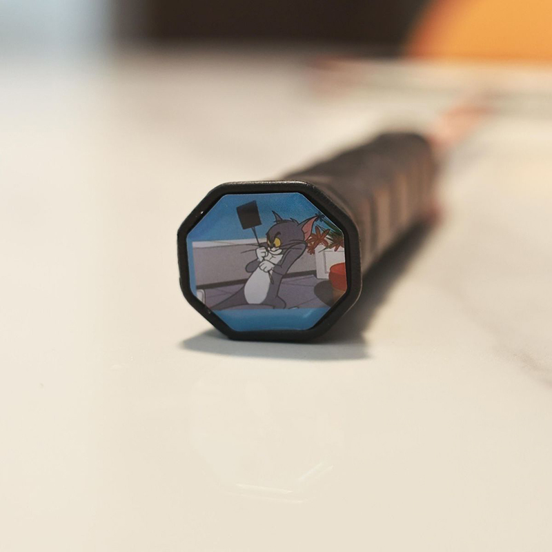 Funny Cartoon Creative Plastic Hard Decorative Sticker For Badminton Racket Handle Cover Playful Modification Sunlight Mall. 