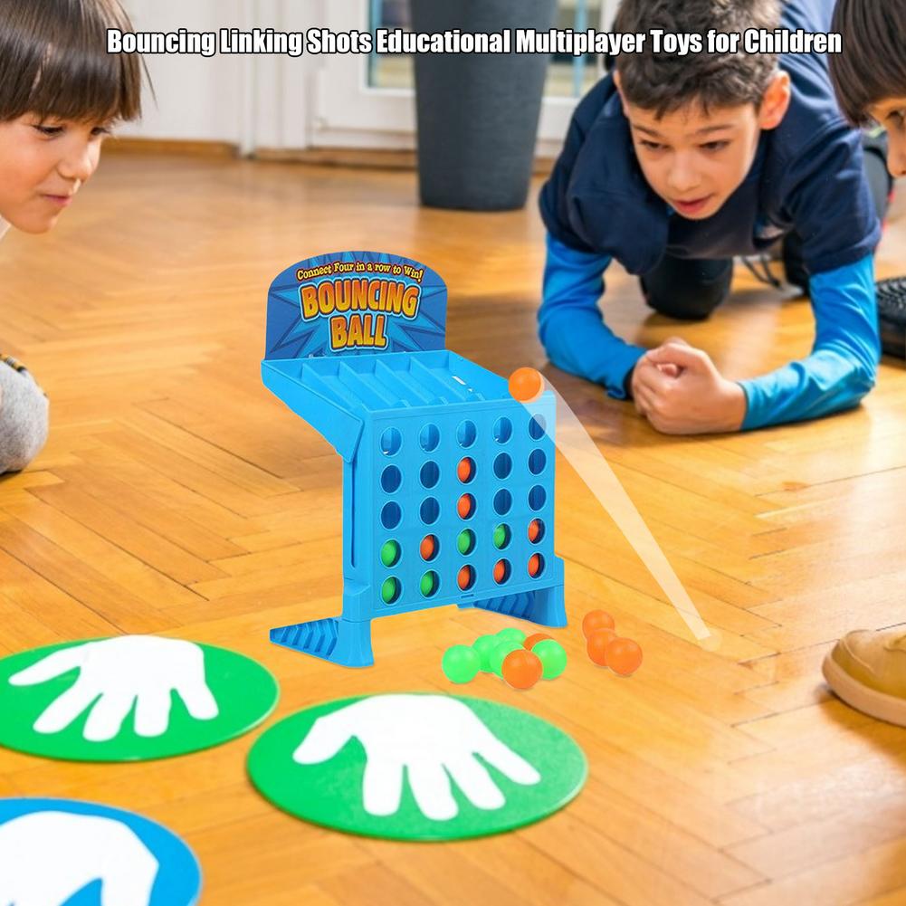 Bouncing Linking Shots Educational Multiplayer Toys For Children Hand Jump Ball Quadruple Chess Fun Competitive Desktop Game. 