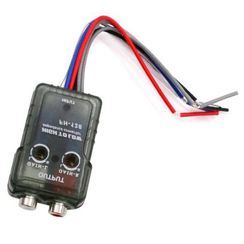 2X High Level Speaker Signal to Low Level RCA Adapter Car Audio High to Low Subwoofer Audio Converter. 