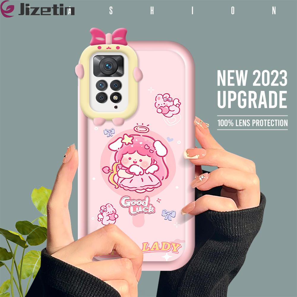 Jizetin for Redmi Note 11 Pro / Note 11 Pro 5G Back Cover Sea Fairy Square Camera Hole Shockproof Protection Soft Silicone Phone Case