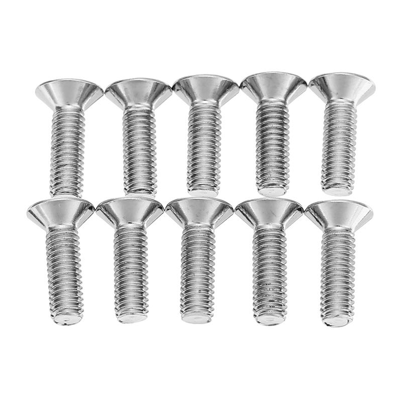 Suleve M3ASH5 10Pcs M3 12.9 grade alloy steel countersunk head hexagon socket screws nickel plated nickel surface treatment[10mm] - 10MM