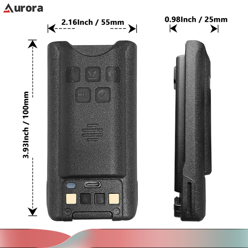 Baofeng UV-9R Pro Li-ion Battery 2800/4800mAh UV-9R Plus Enlarge Li-ion Batteries Type-C Charging BL-9 GMRS-9R Radio Replacement. 