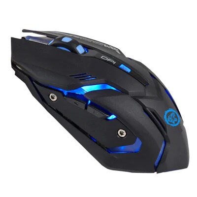 AZZOR Wireless Gaming Mouse Rechargeable 7-color Luminous Backlight Breath Comfort Gamer for Computer Desktop Laptop NoteBook PC. 