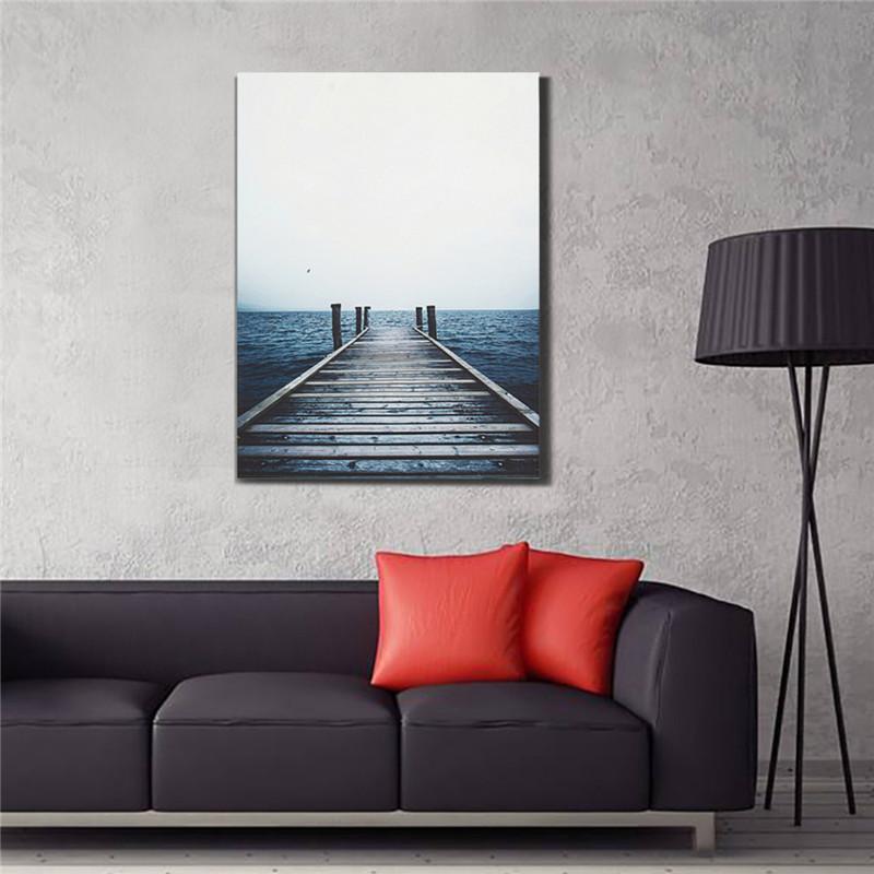 Sea Ocean Landscape Canvas Poster Motivational Nordic Wall Art Print Home Decor 