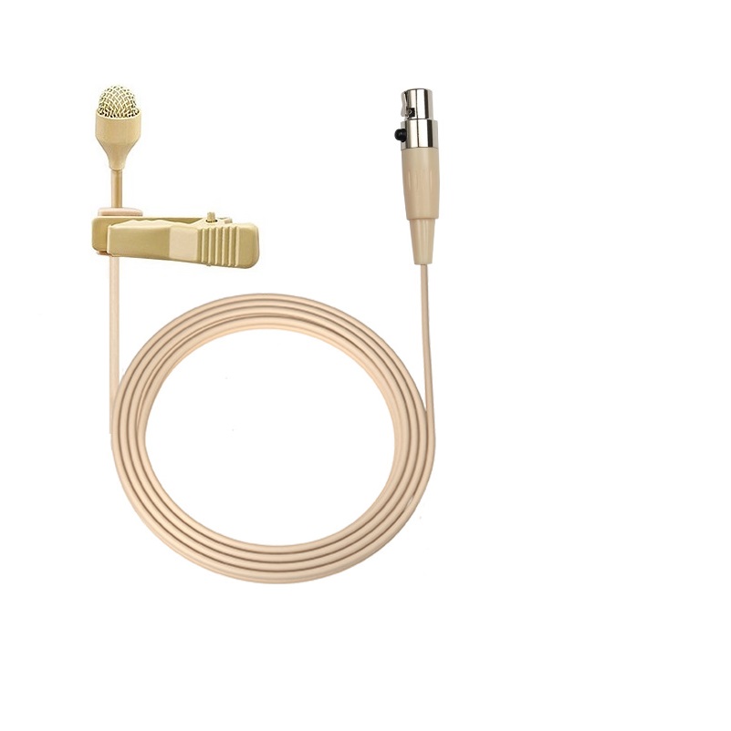 Bolymic Skin Tone Lapel lavalier tie clip Microphone for 5400 Wireless System with 3 Pins XLR