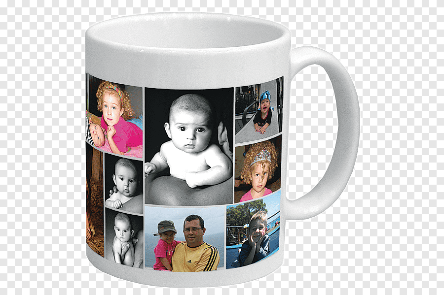 White Ceramic Chaina Mug Print with Photo. with FREE delivery.. 