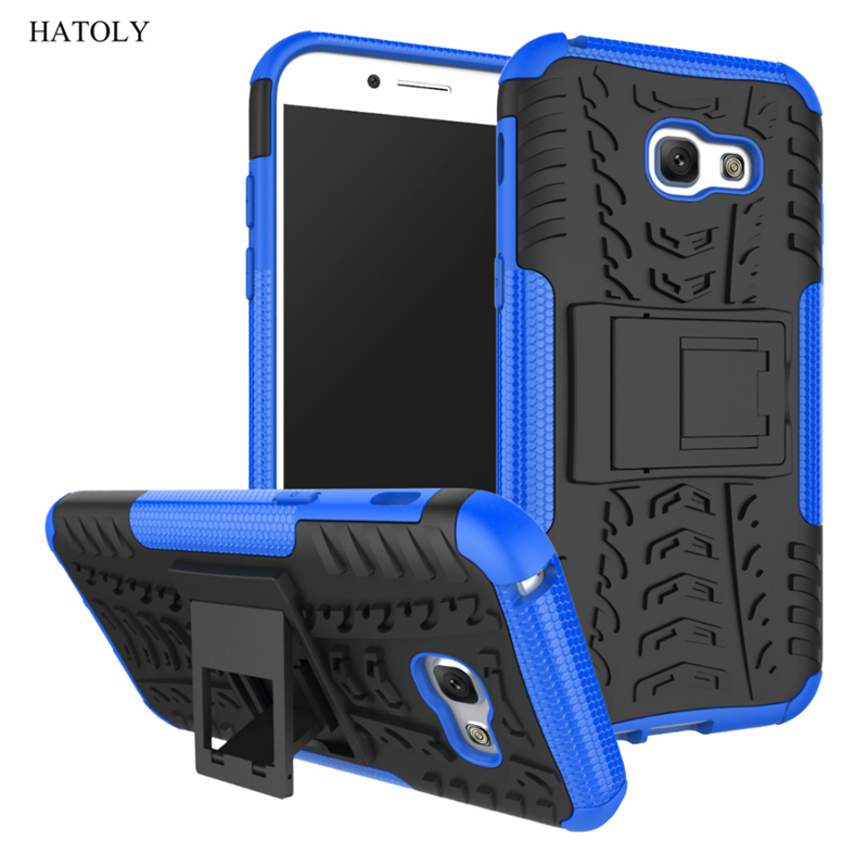 For Cover Samsung Galaxy A5 2017 Case Anti-knock Heavy Duty Armor Stand Cover Silicon Phone Bumper Case For Samsung A5 2017 A520. 