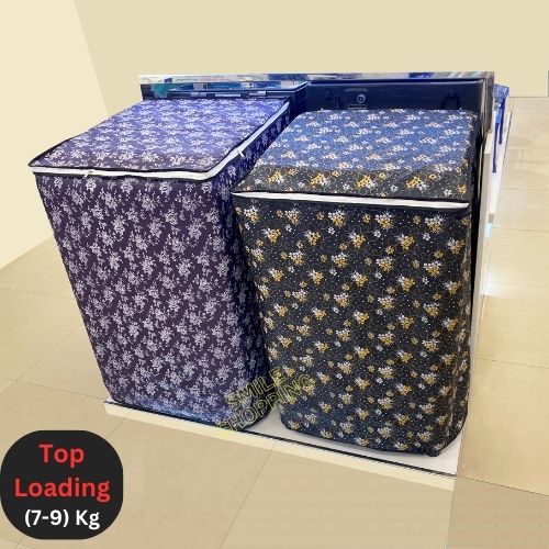 Dustproof Washing Machine Cover (7-9Kg) Beautiful Printed Dustproof Top Loading Washing Machine Cover
