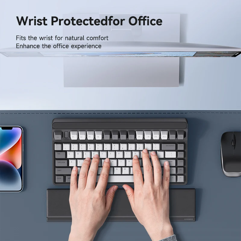 Hagibis Keyboard Wrist Rest Pad Ergonomic Soft Memory Foam Support Desktop Storage Box Easy Typing Pain Relief for Office Home. 