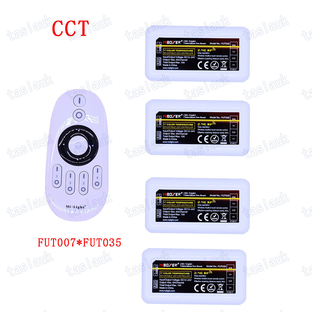 CCT RGB RGBW RGBCCT Single color Mi Light box LED Color temperature adjust controller 4 zone 2.4G RF Wifi Remote Control Smart. 