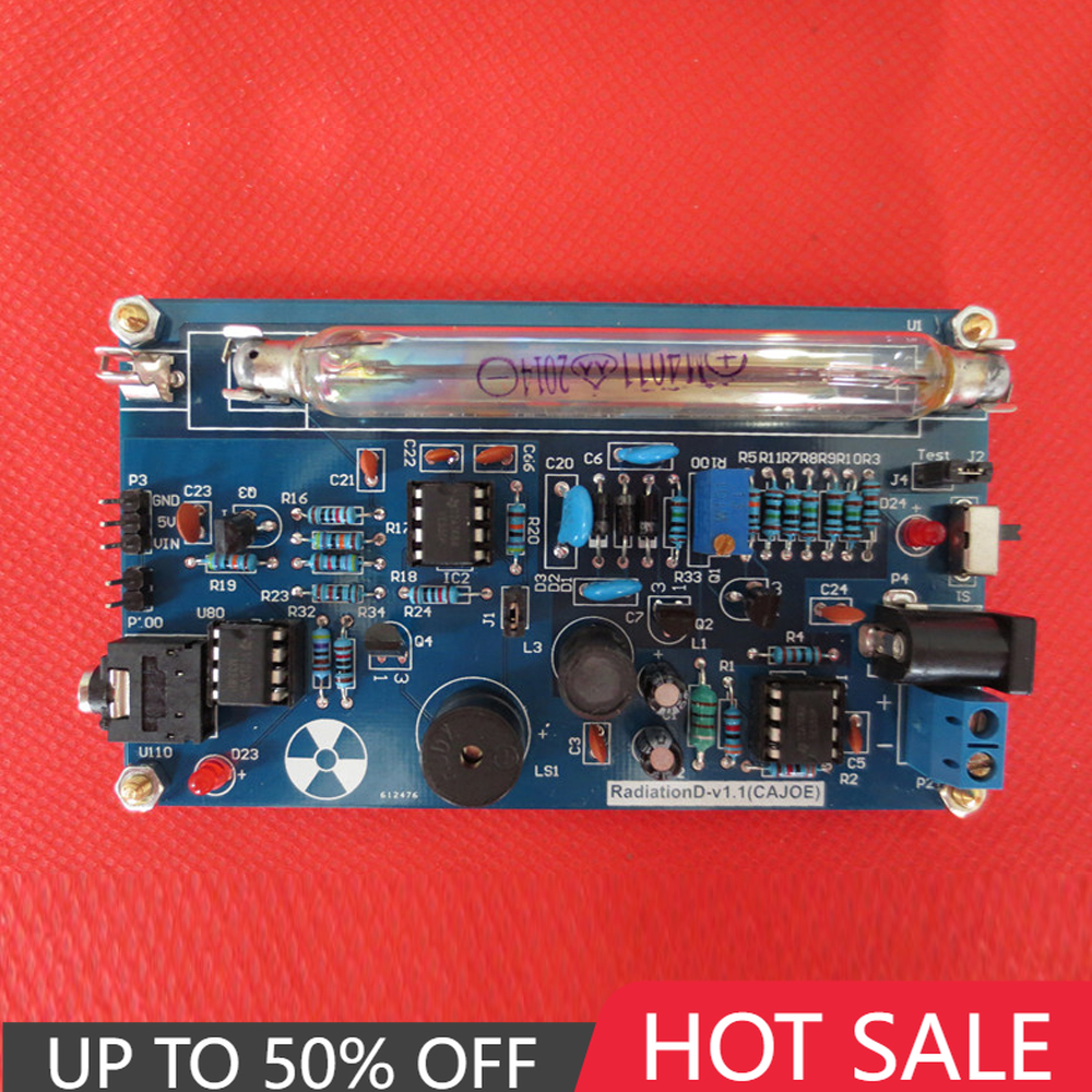 Assembled DIY Geiger Counter Kit DIY Nuclear Radiation Detector Arduino Compatible GM Tube Beta Gamma Ray. 