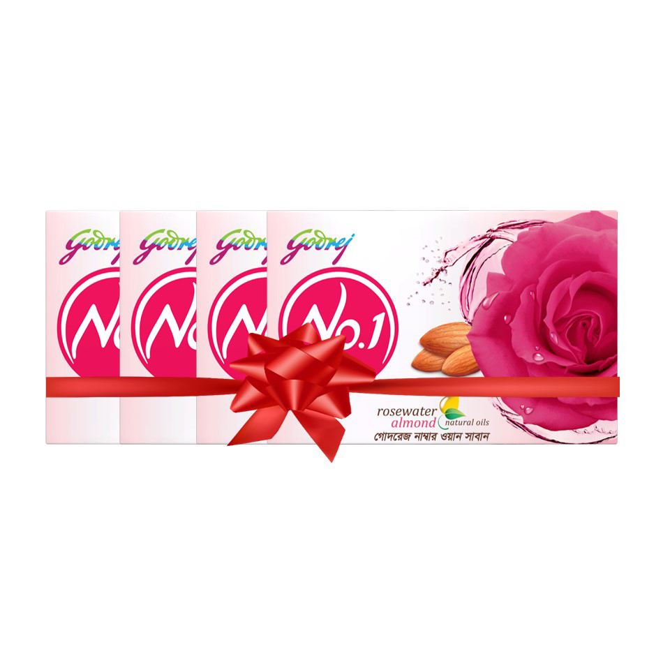 Godrej No.1 Soap Rose 75G (Pack of 4)