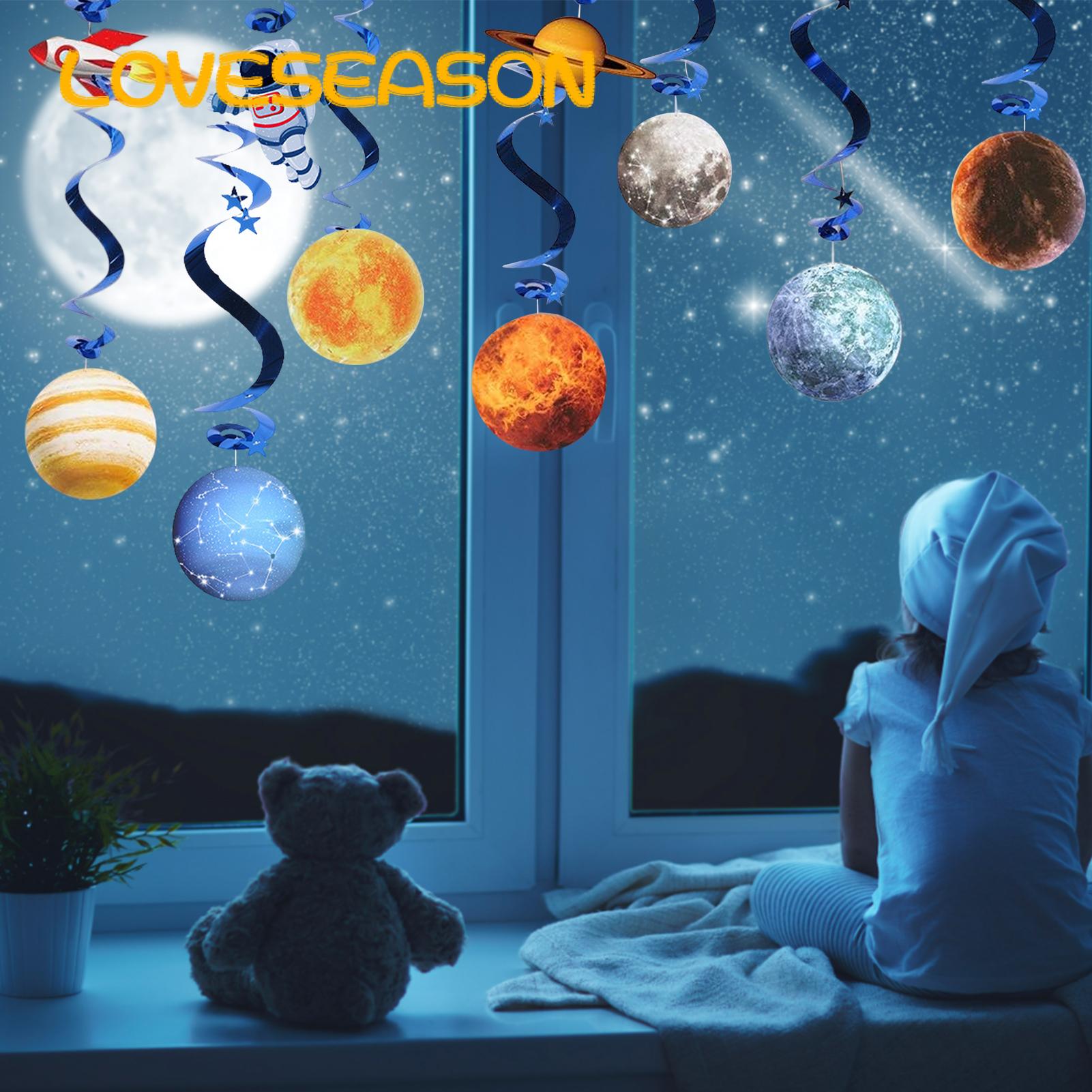 Rocket Themed Party Supplies 10 Pcs Solar System Hanging Ornaments Outer Space Party Planets Supplies Star Decor Space Themed Birthday Party Decorations. 