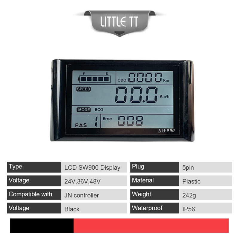 Ebike SW900 LCD Display Meter Control Electric Bicycle Speed Meter Control/Setting 24-72V. 