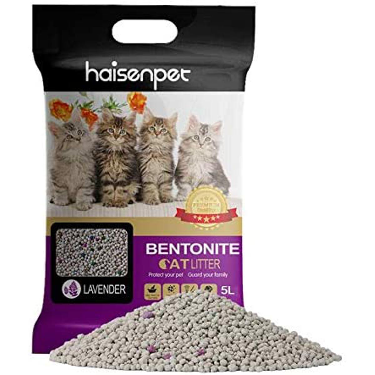 Haisenpet ক্যাট লিটার লেভান্ডারফ্লেভার Most PremiumBentonite Cat Litter 10ltr.