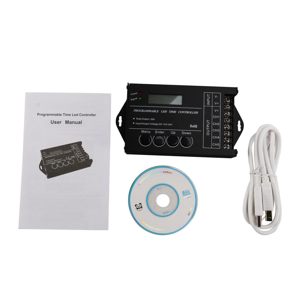 TC420-1 x LED timer controller
1 x USB data cord
1 x CD burned with compatible software
1 x user manual-black