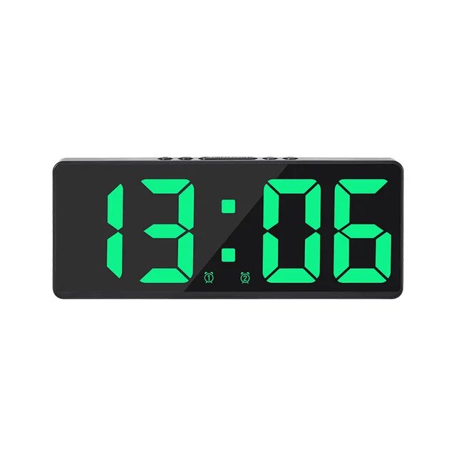 Colorful Digital Alarm Clock Fonts Led Large Character Electronic Clock Bedside Table Alarm Clock 3 Alarm Settings Voice Control. 