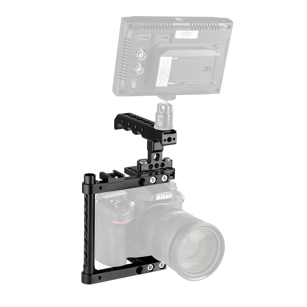CAMVATE kamera kafesi Rig Canon 650D,600D,550D,500D,450D,760D,D3200, d3300, D5200,D5500,D300S,D610,a58,a7,a7II,GH5/GH4/GH3/GH2. 
