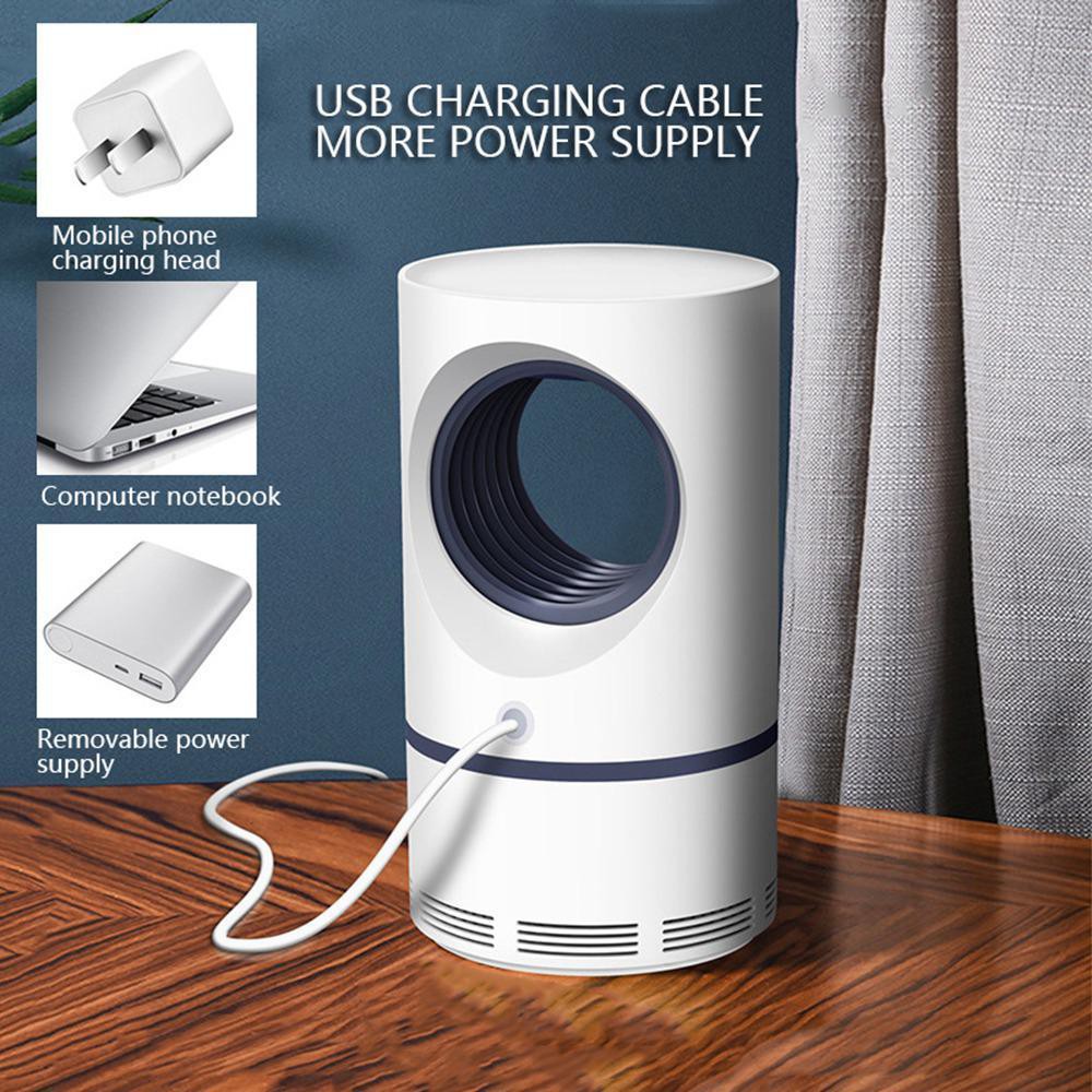 Vortex USB Mosquito Lamp Physical Silent Mosquito Killer - White. 