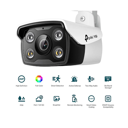 TP-Link VIGI C340 V1 (2.8mm) (4.0MP) Full-Color Outdoor Bullet IP Camera. 